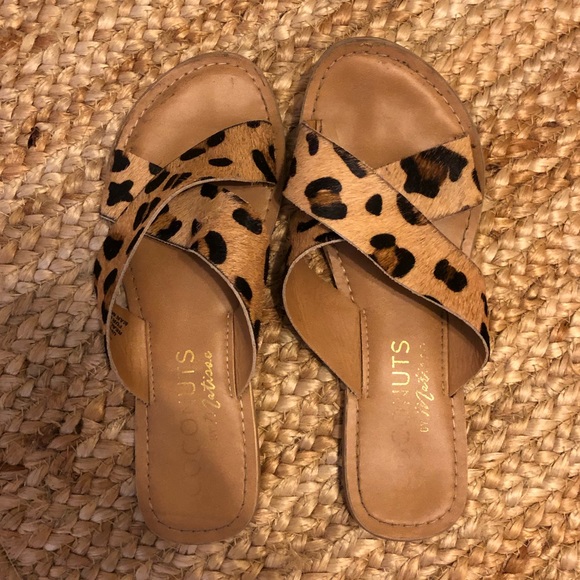 coconuts cheetah sandals